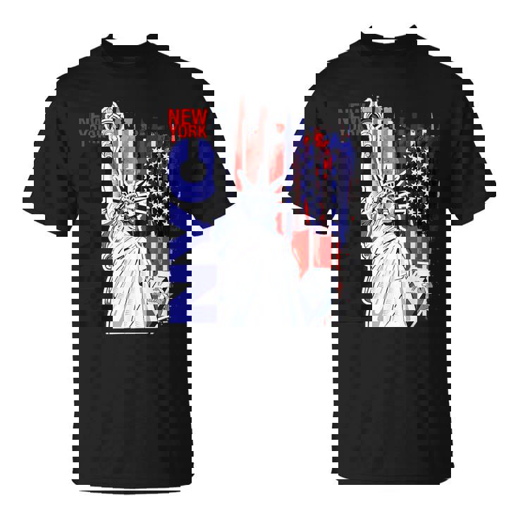 Nyc ニューヨーク市自由の女神 アメリカ国旗 Tシャツ