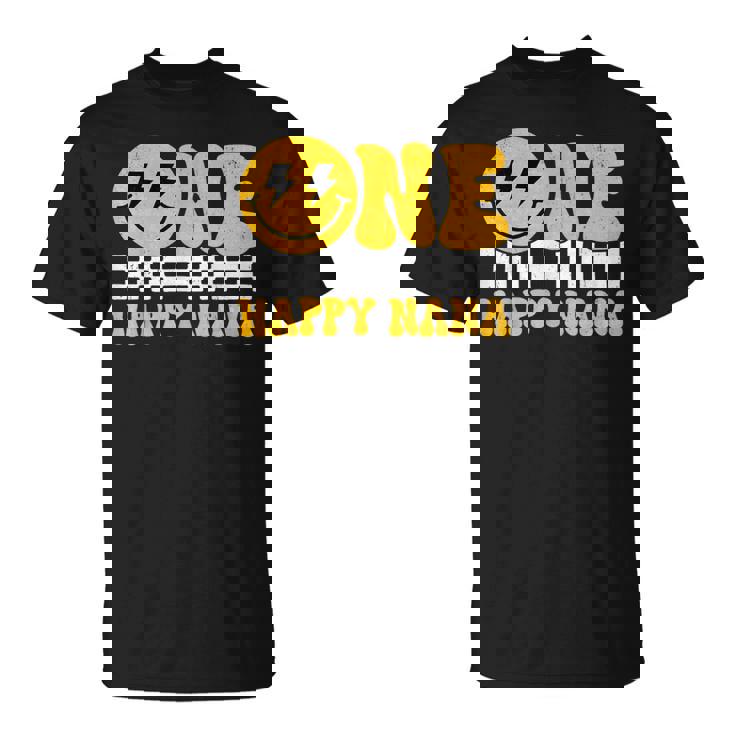 One Happy Nana 1歳の誕生日 グルーヴィースマイル 1歳 男 Tシャツ