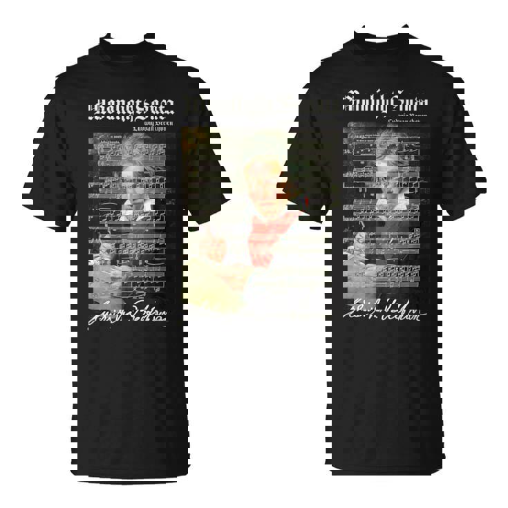 Op。 27ソナタ楽譜スコアベートーベン愛好家の肖像画 Tシャツ