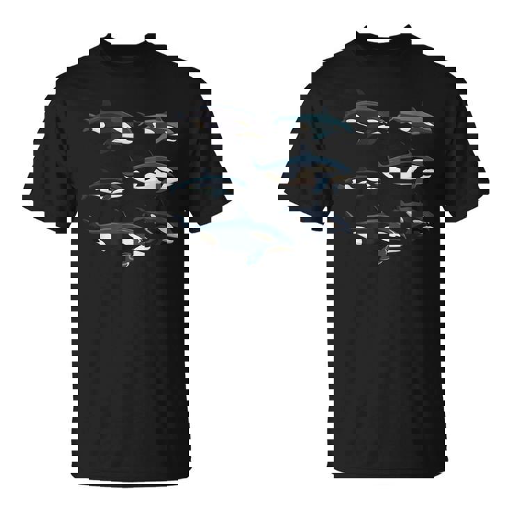 Orcas Killer Whale Pod Group グラフィック Tシャツ