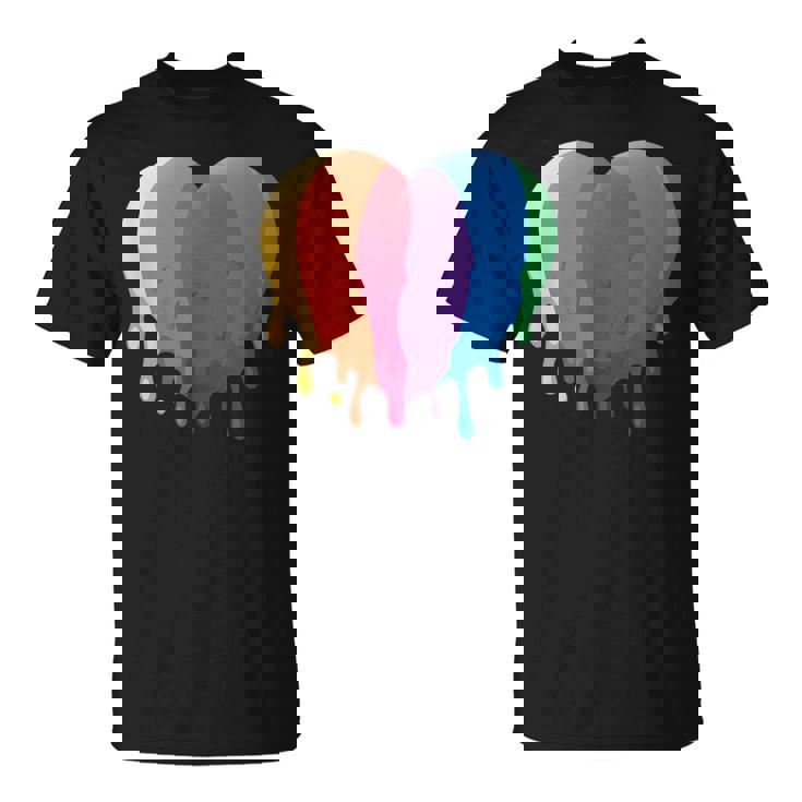 Orgullo Del Corazón Del Arco Iris Lgbtq Camiseta unisex