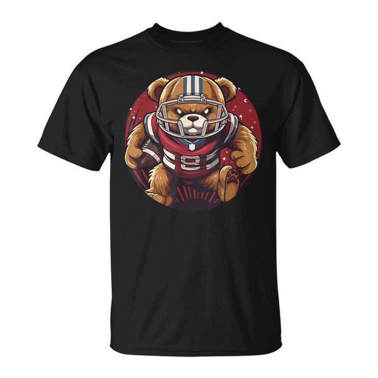 Ours En Peluche Amusant En Tenue De Football Américain T-Shirt