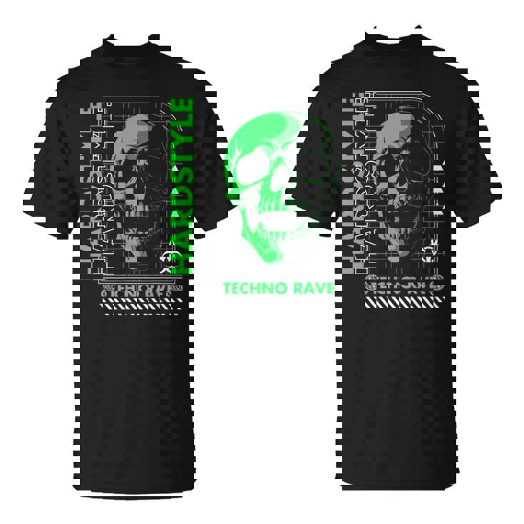 Outfit Rave Hardstyle Cráneoerde Retro Camiseta unisex