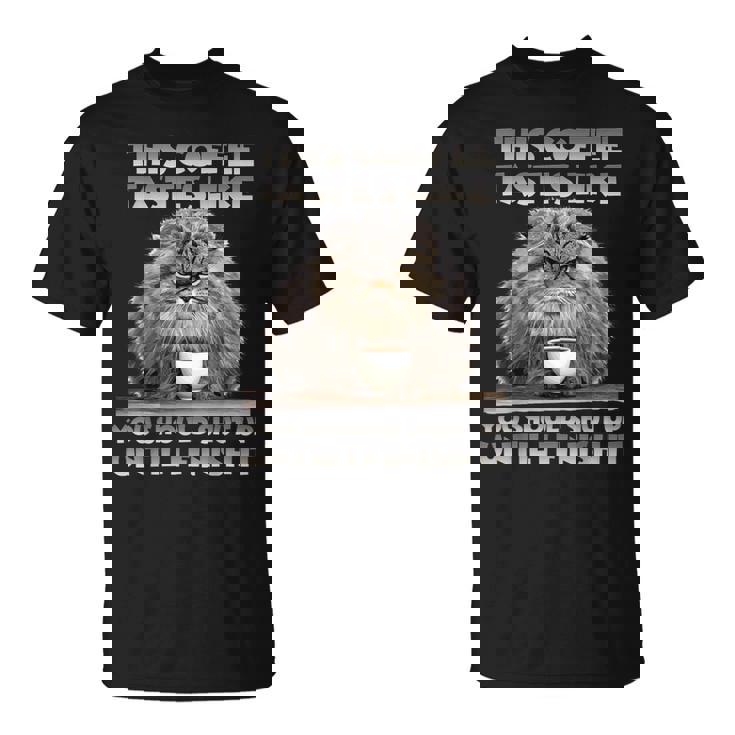 Pallas Cat T コーヒー愛好家のための朝の不満 マヌルネコ Tシャツ