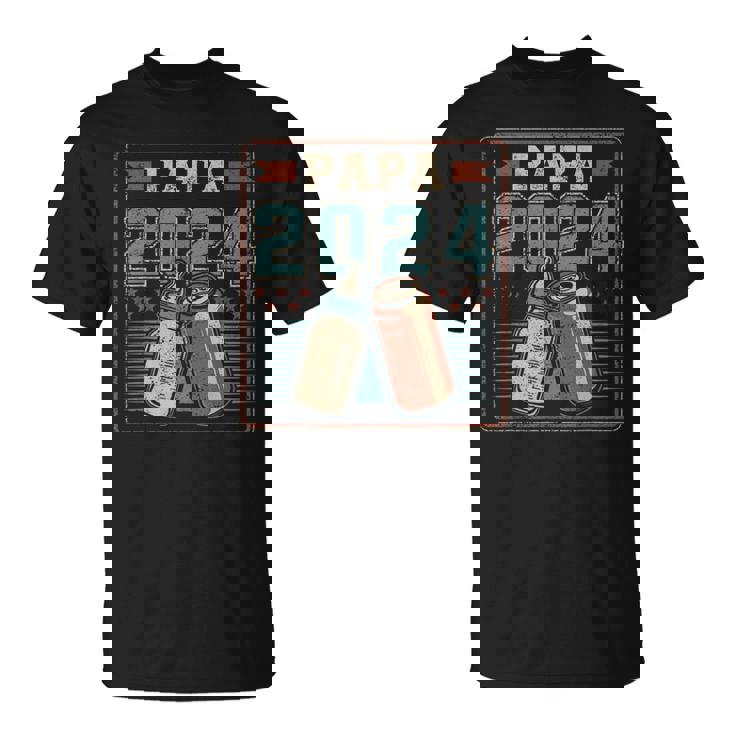 Papa 2024 初めてのパパ 父の日 新しい父親の父性 Tシャツ