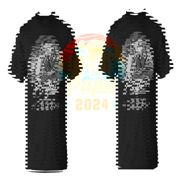 Papa 2024 年のパパ 初めての父の日 若いパパ 新しいパパ Tシャツ