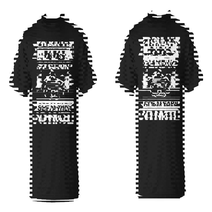 メンズ Papa Caravan 父親 キャンピング クール パパス 運転 モーターホーム Tシャツ