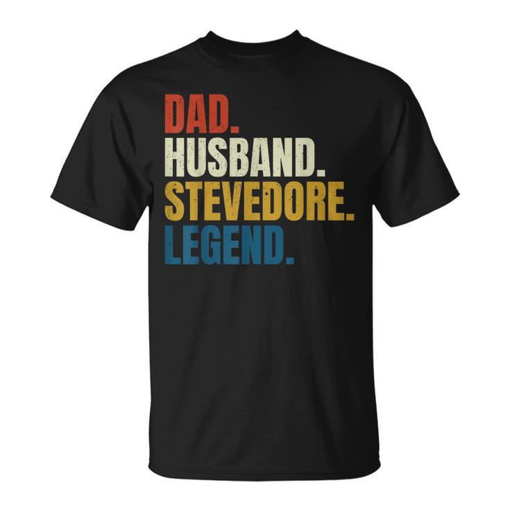 Papá Maridotevedore Leyenda Trabajador Portuario Estibador Camiseta unisex