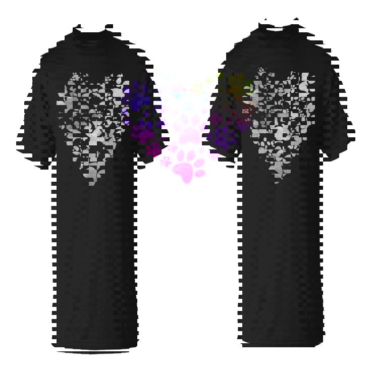 Paw Heart 足跡 犬のハート 犬のアクセサリー ギフト Tシャツ