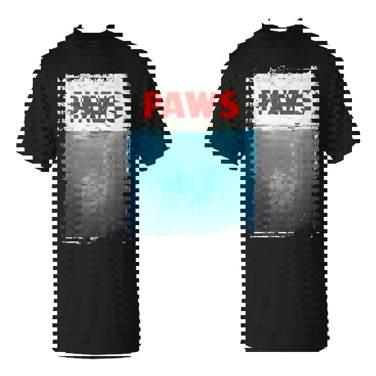 Paws 猫 子猫 ニャーパロディー おもしろ猫好き Tシャツ