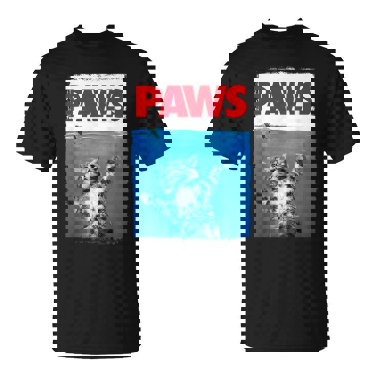 Paws 猫とネズミ トップス かわいい 面白い猫好きのパロディトップ Tシャツ