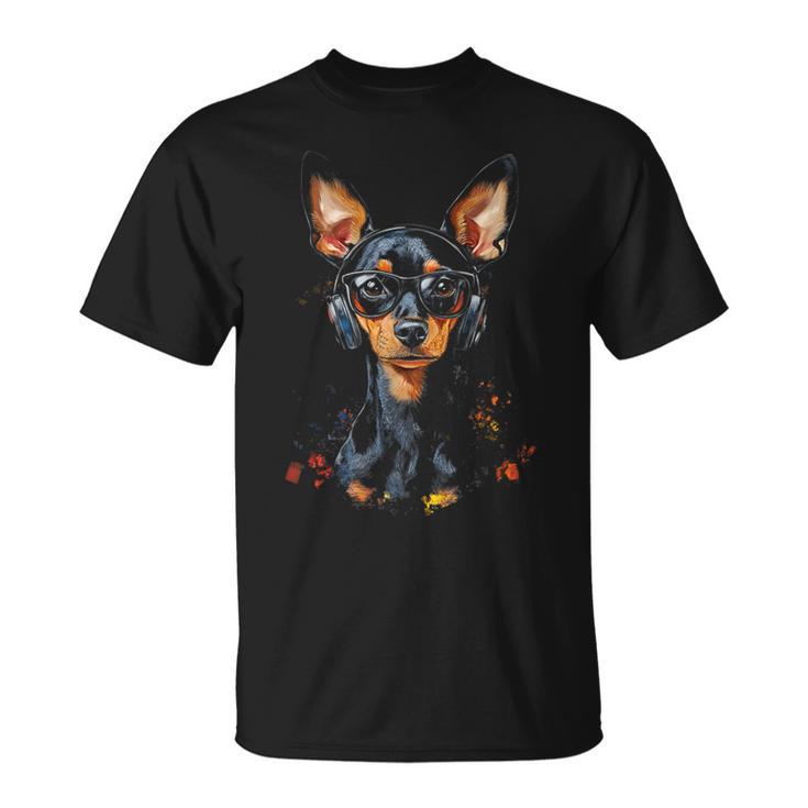 Pinscher Pinscher In Miniatura Motivo Maglietta