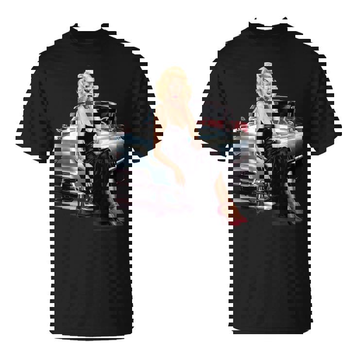 Pinup Girl ビンテージクラシックカー ホットロッド ロカビリー Tシャツ