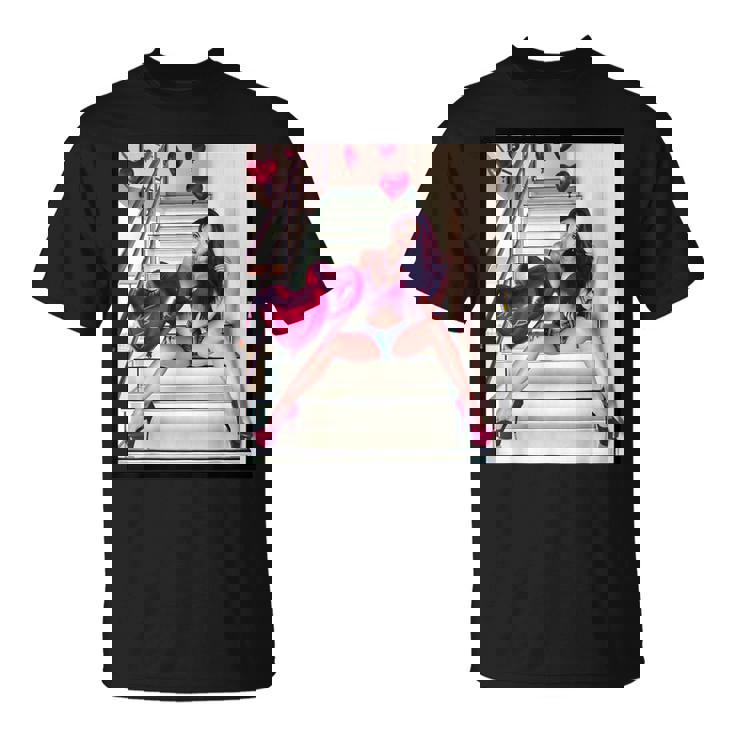 Pinup Girls 「バルーン付きセクシー赤毛ピンナップ1」 Tシャツ