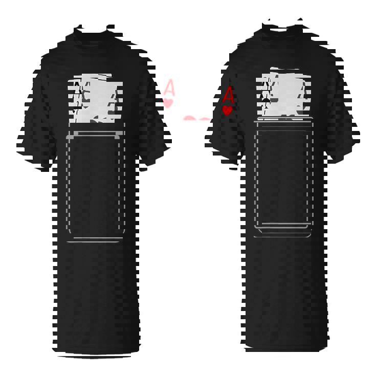 Pocket Aces Pokerpades & Heart 面白いポーカー ギフト Tシャツ