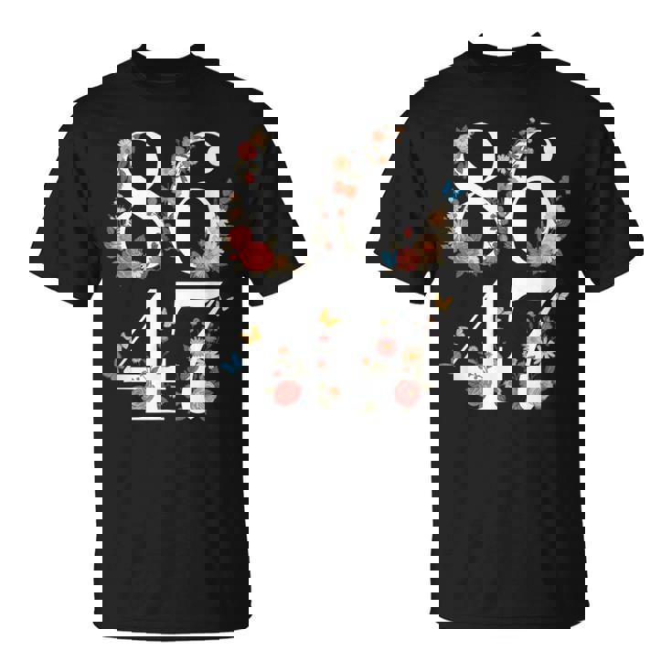 Political 8647 フローラル アンチトランプ Tシャツ