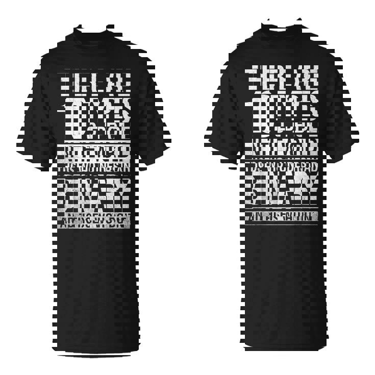 Programador De Computación Divertido Código Binario Informático Camiseta unisex