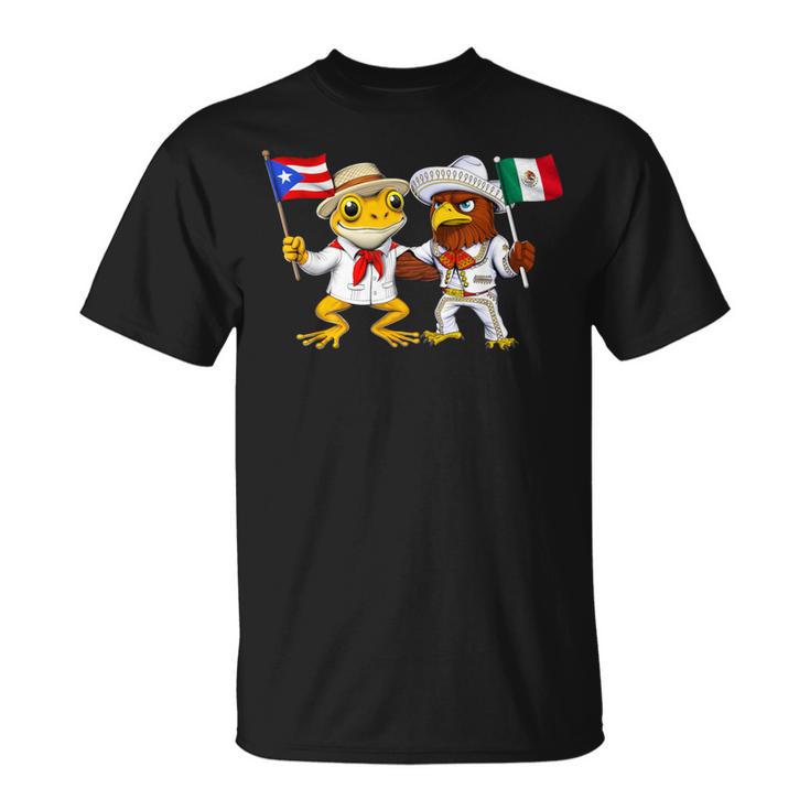 Maglietta Uomo Puerto Rico Boricua – Rana Coqui E Sole Taino – Bandiera Portoricana – 100% Cotone, Colore Nero, Vestibilità Regolare