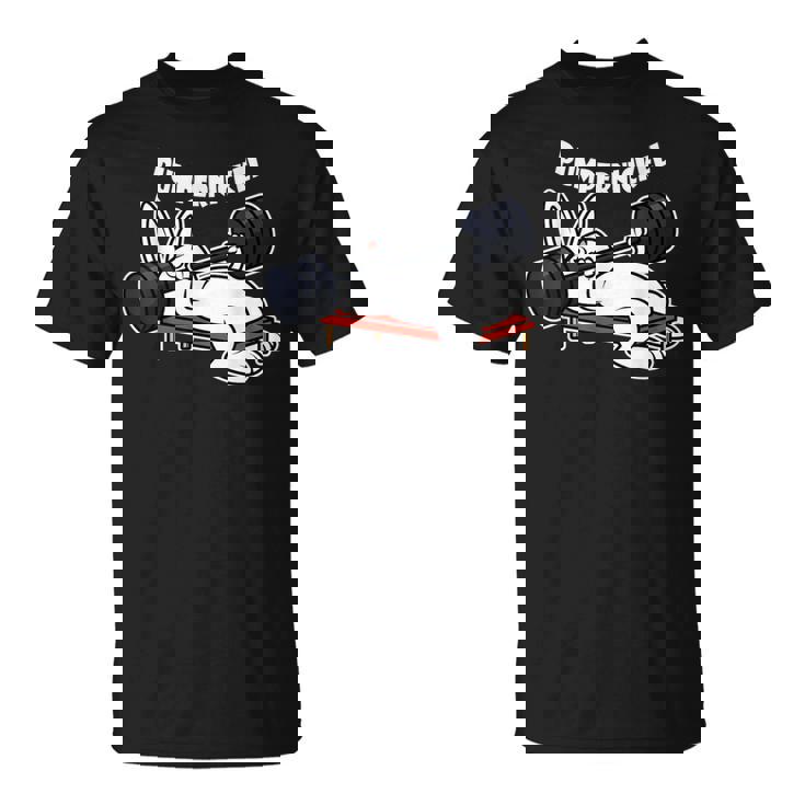 Pumppernickelラビットフィットネスベンチプレスワークアウトファニー Tシャツ