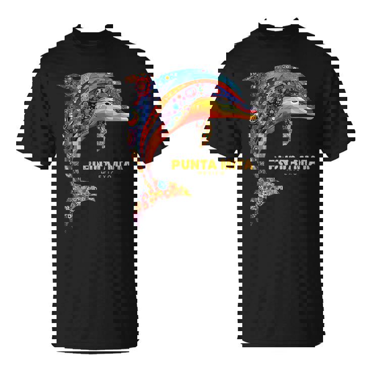 Punta Mita メキシコ バケーション ヴィンテージ トライバル イルカ Tシャツ