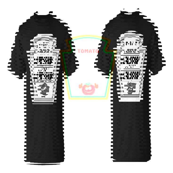 I Put Ketchup On My Ketchup トマトマスタード ハロウィンチーム 長袖tシャツ Tシャツ