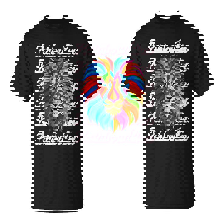 Rainbow Lion かっこいい おしゃれ ロゴ Tシャツ