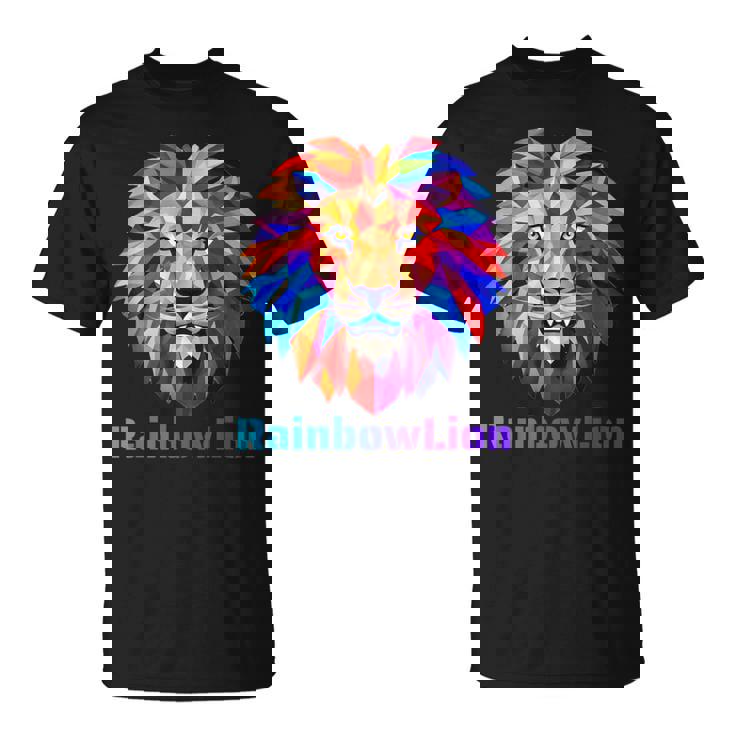 Rainbow Lion レインボー ライオン かっこいい おしゃれ Tシャツ