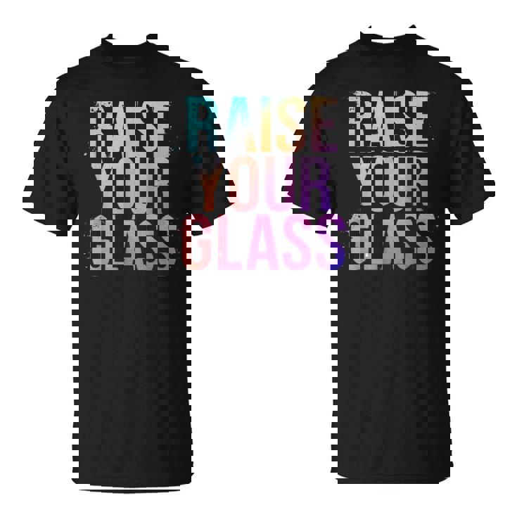 Raise Your Glass Pink Cheers Party Tシャツ
