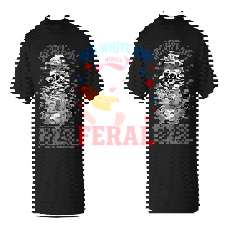 Red And Feral 4Th Of July ユーモア キッズ アメリカ Tシャツ