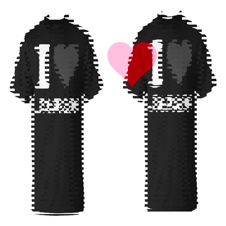 Red Heart I Love Japan Tシャツ