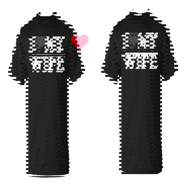 Red Heart I Love My Wife Tシャツ