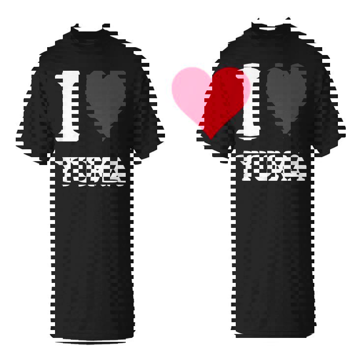 Red Heart I Love Yuma Tシャツ