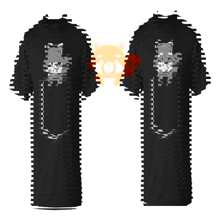 Red Panda In A Bag Cute Love レッドパンダバッグ Tシャツ