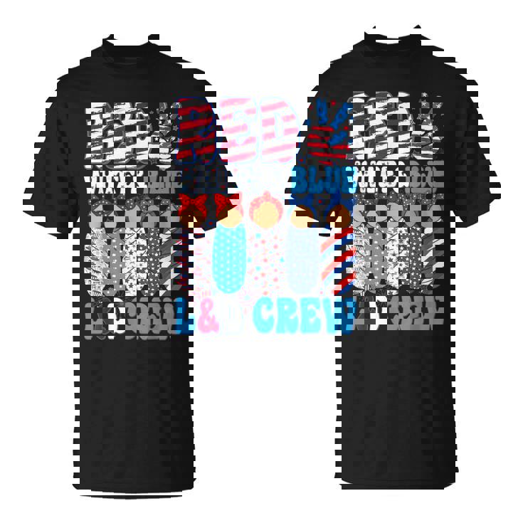 ★RESTANDRECREATION★ WAVE LOGO COLORATION T-SHIRT Proudly Wave The Red White Blue 4Th Of July Beach T-Shirt