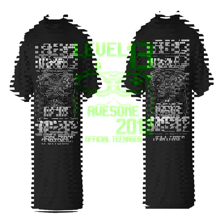 Regalos Oficiales Para Adolescentes De Nivel 13 Desbloqueados Para Niño De 13 Cumpleaños Camiseta unisex
