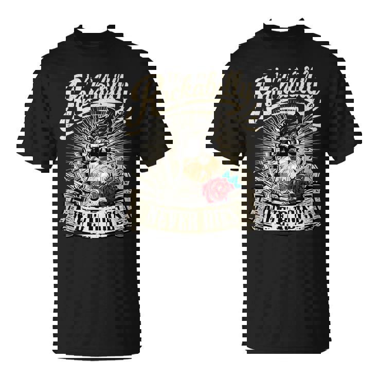 Rock N Roll Never Dies 愛犬家シュナウザー Tシャツ