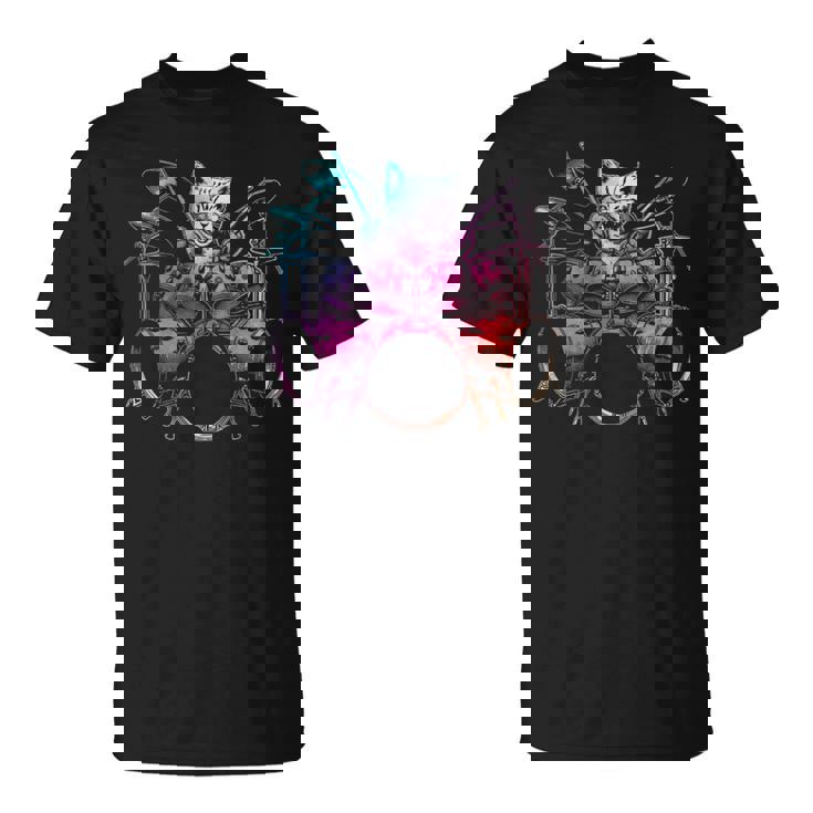 Rockstar ドラマー 猫 ドラム ミュージシャンバンド 音楽愛好家 Tシャツ