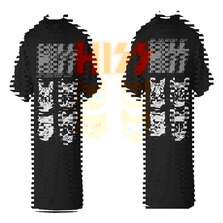 Hiss Cats ネコ Kittens ロックバンド Rock Rockin Tシャツ