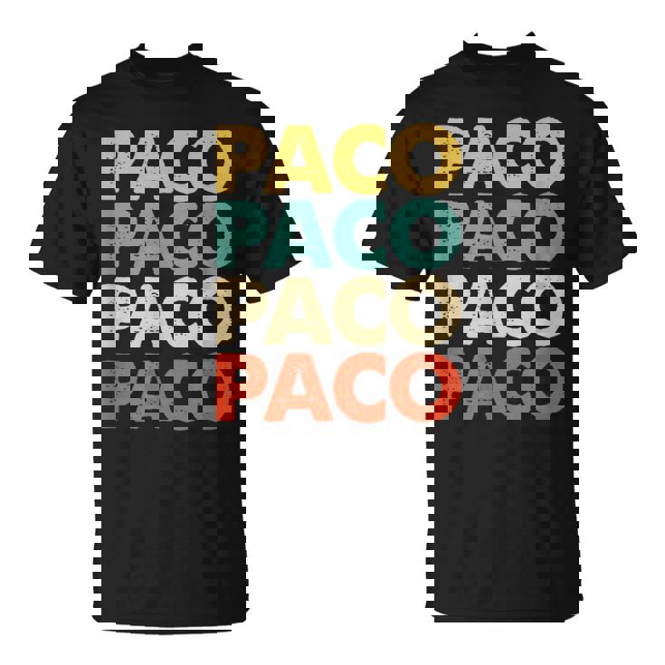 S Y Regalos Para Paco Personalizada Paco Niños Hombre Manga De Doble Puntada Regular Fit Clásico Cuello Crew Camiseta unisex