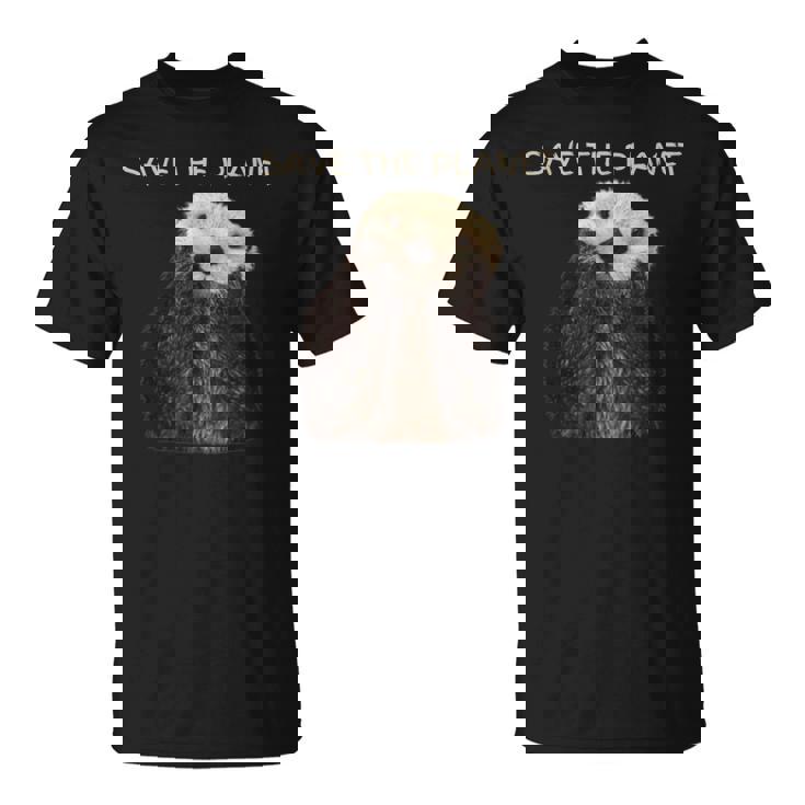 Save The Planet かわいいラッコ。 Tシャツ