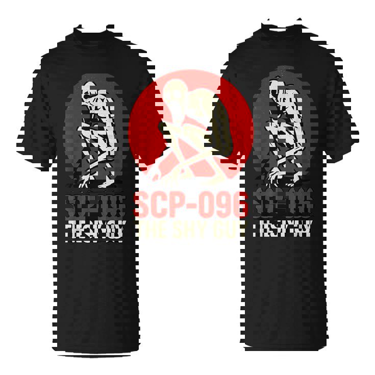 Scp-096 「シャイガイ」ホラーアートデザイン Tシャツ
