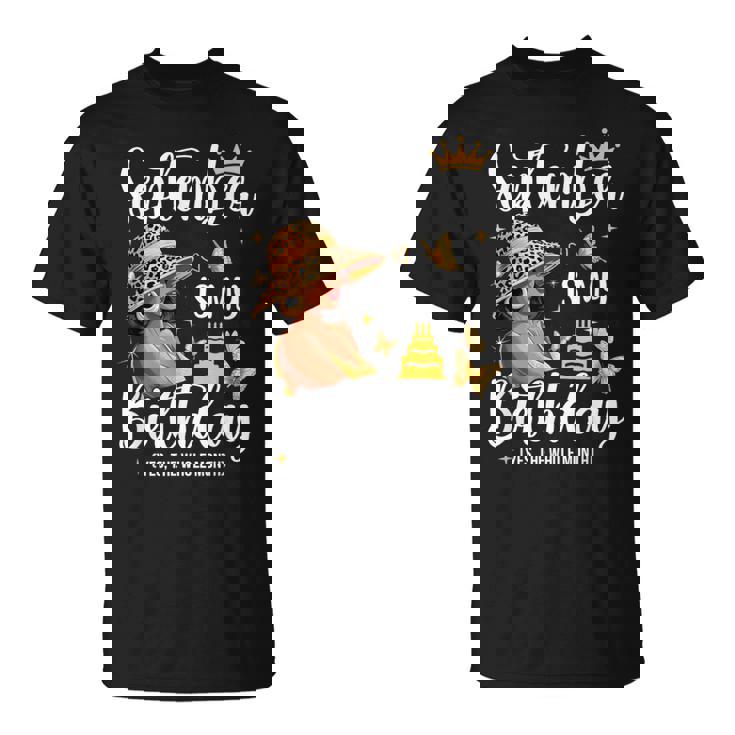 September Is My Birthday African American Woman Birthday T-Shirt