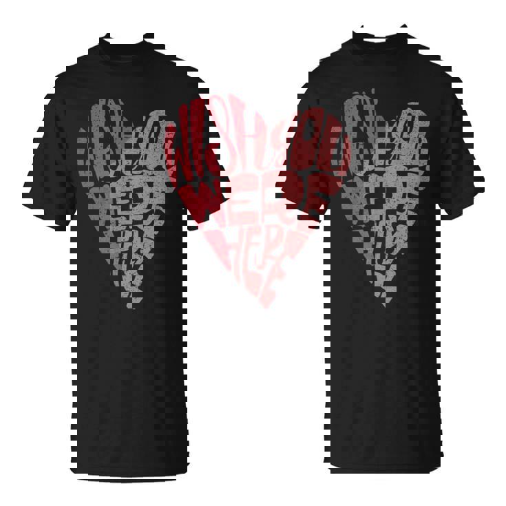 Seventies Heart Wish You Were Here Missing You Tシャツ