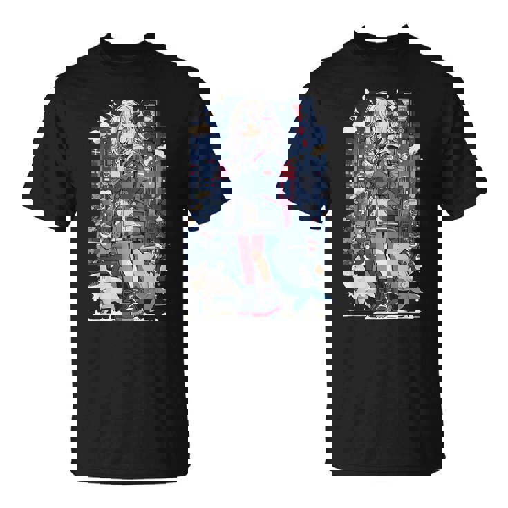 Shark Waifu 東京アニメ ワイフガール かわいい カワイイ 漫画 レトロ Tシャツ