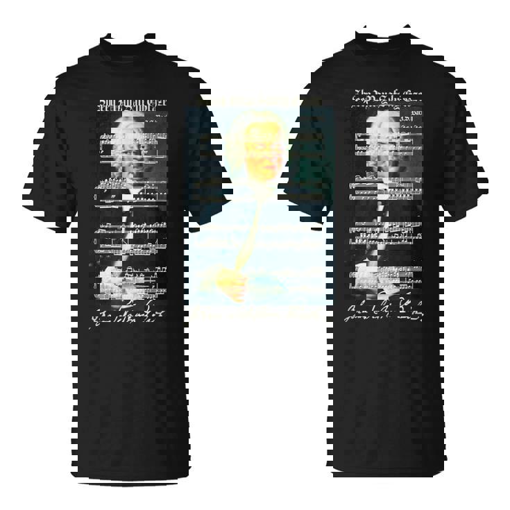 Sheep Mayafely Graze JS Bach Portrait &Ignature Music Tシャツ