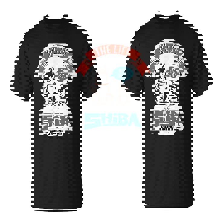 Shiba Dog かわいい柴犬 黒柴 Tシャツ