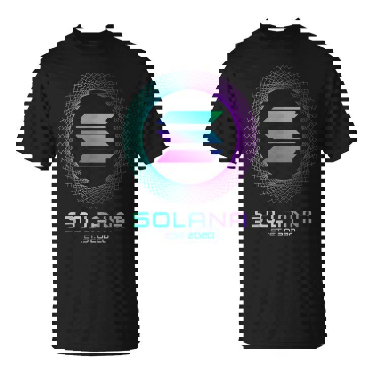 Solanaolコイン暗号ロゴブロックチェーン ソラナ Tシャツ