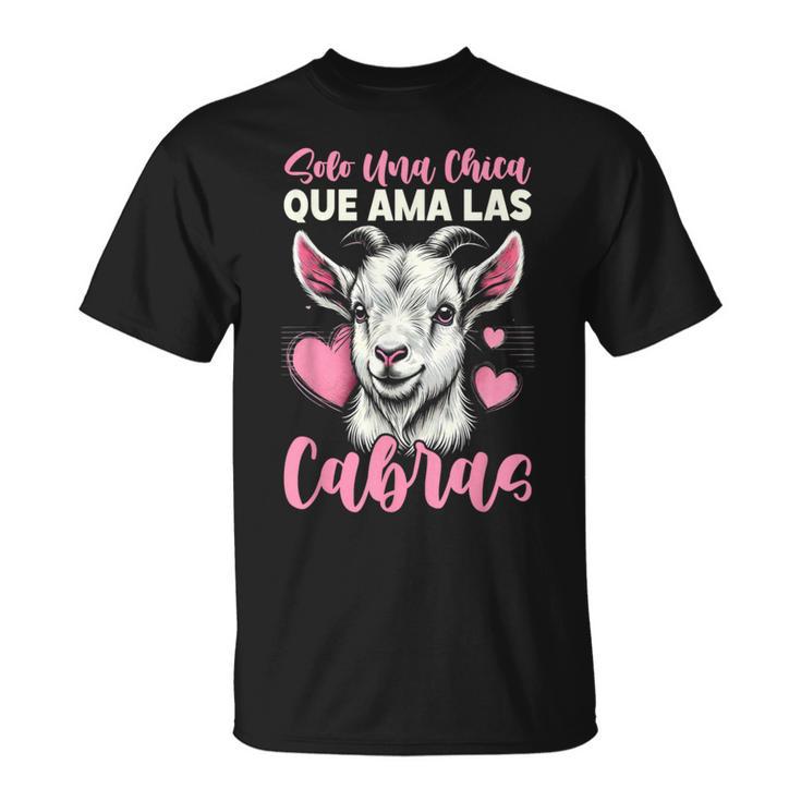 Solo Una Chica Que Ama Las Cabras Amante De Cabras Camiseta unisex