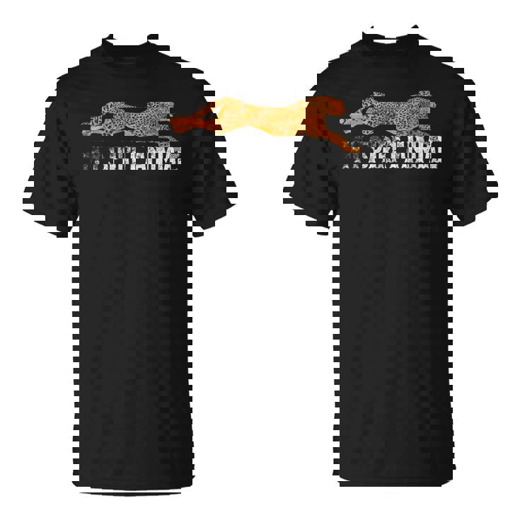 Spirit Animal チーターtシャツ ファストアフリカンキャットシルエット Tシャツ