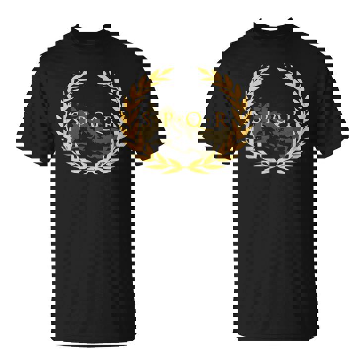 Spqr -Enatus Populus Que Romanus ローマ帝国 Tシャツ
